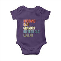 90th Birthday Baby Onesie Husband Dad Grandpa 90 Year Old Legend