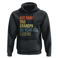 90th Birthday Hoodie Husband Dad Grandpa 90 Year Old Legend