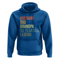 90th Birthday Hoodie Husband Dad Grandpa 90 Year Old Legend