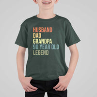 90th Birthday T Shirt For Kid Husband Dad Grandpa 90 Year Old Legend