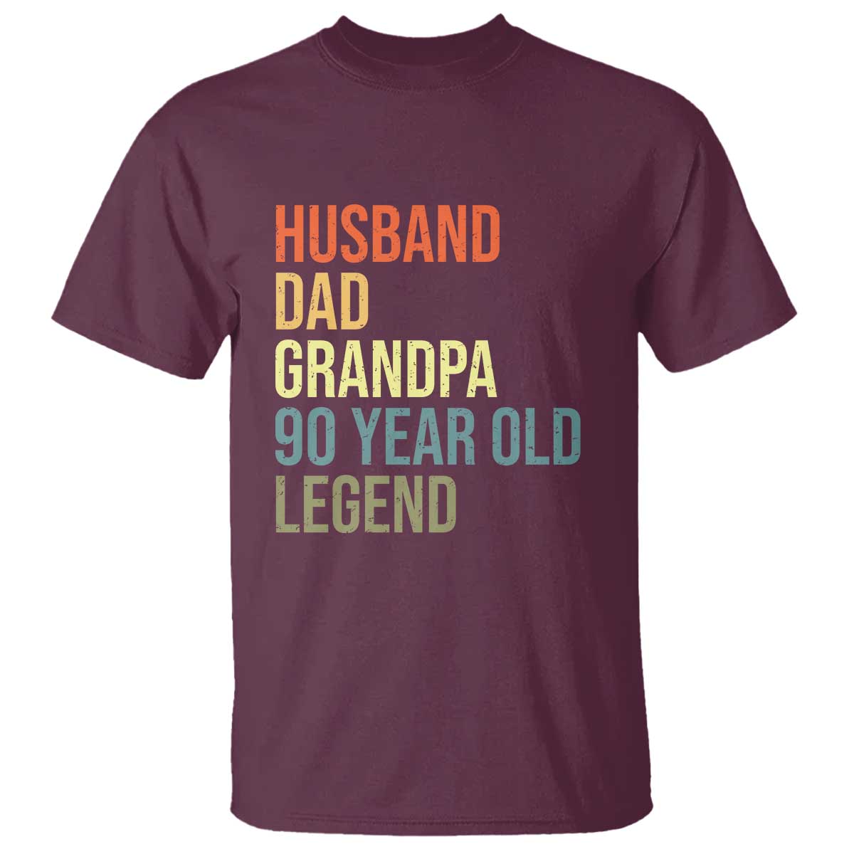 90th Birthday T Shirt Husband Dad Grandpa 90 Year Old Legend