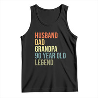 90th Birthday Tank Top Husband Dad Grandpa 90 Year Old Legend