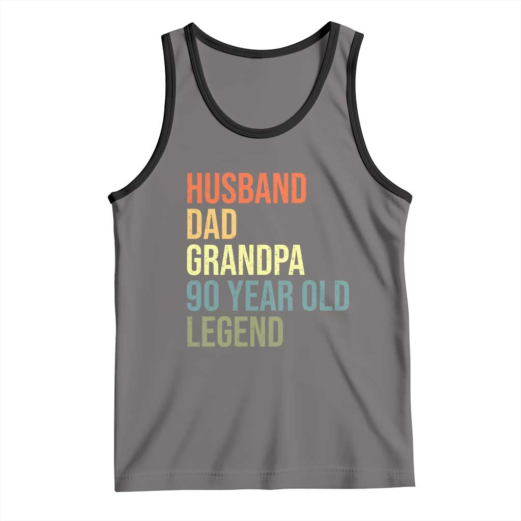 90th Birthday Tank Top Husband Dad Grandpa 90 Year Old Legend