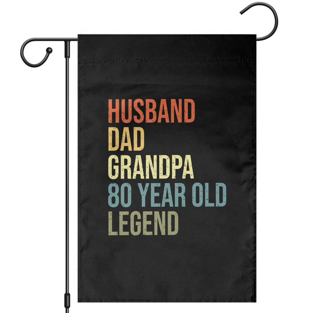 80th Birthday Garden Flag Husband Dad Grandpa 80 Year Old Legend