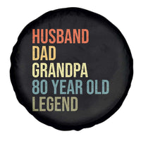 80th Birthday Spare Tire Cover Husband Dad Grandpa 80 Year Old Legend