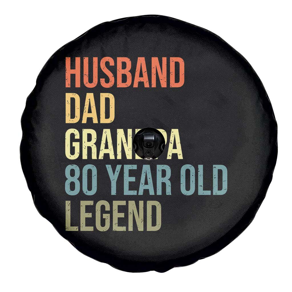 80th Birthday Spare Tire Cover Husband Dad Grandpa 80 Year Old Legend