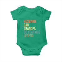 80th Birthday Baby Onesie Husband Dad Grandpa 80 Year Old Legend