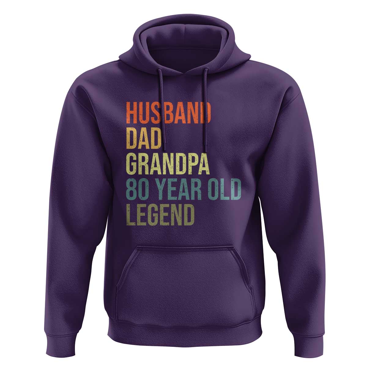 80th Birthday Hoodie Husband Dad Grandpa 80 Year Old Legend