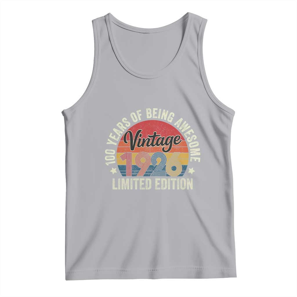 Funny 100th Birthday Tank Top Vintage 1926 Limited Edition 50 Year Old Bday Gifts