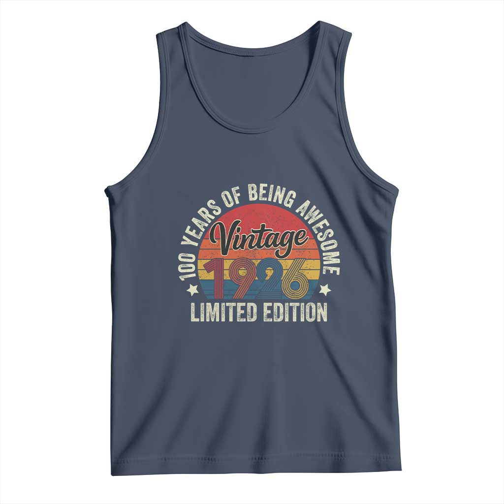 Funny 100th Birthday Tank Top Vintage 1926 Limited Edition 50 Year Old Bday Gifts