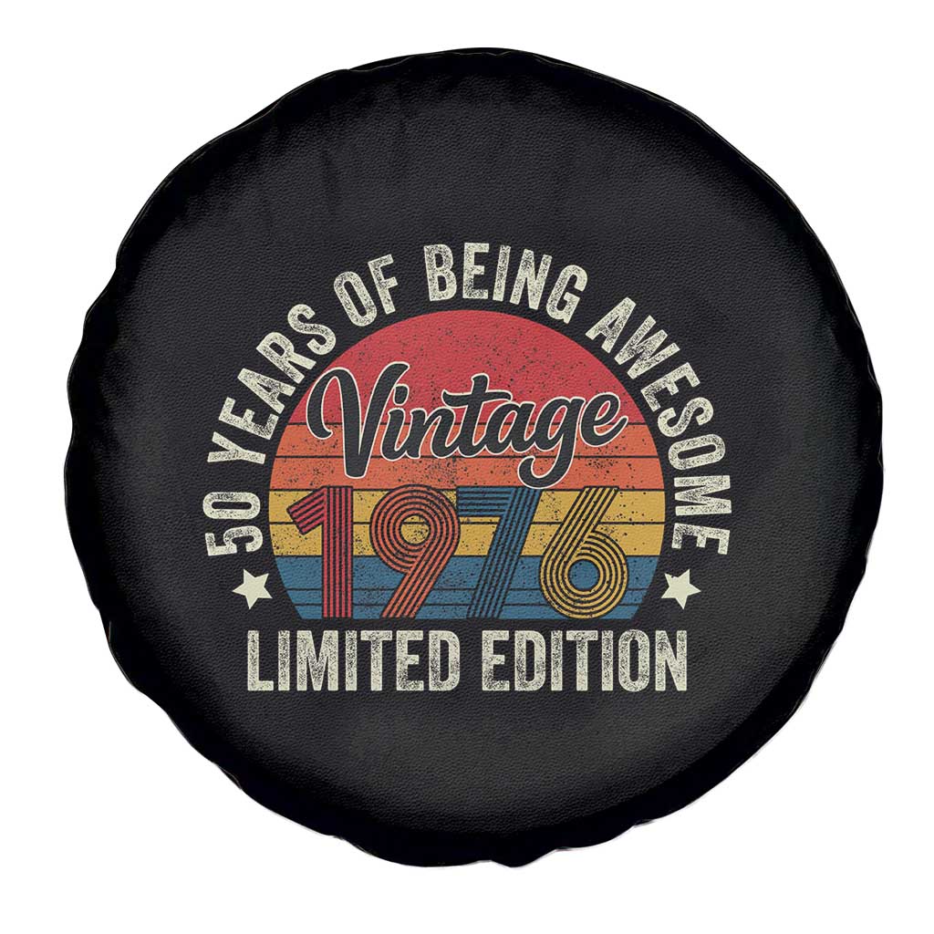 Funny 50th Birthday Spare Tire Cover Vintage 1976 Limited Edition 50 Year Old Bday Gifts