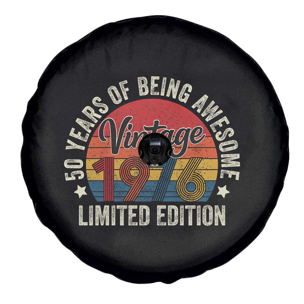 Funny 50th Birthday Spare Tire Cover Vintage 1976 Limited Edition 50 Year Old Bday Gifts