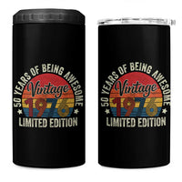 Funny 50th Birthday 4 in 1 Can Cooler Tumbler Vintage 1976 Limited Edition 50 Year Old Bday Gifts