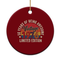 Funny 50th Birthday Ceramic Ornament Vintage 1976 Limited Edition 50 Year Old Bday Gifts