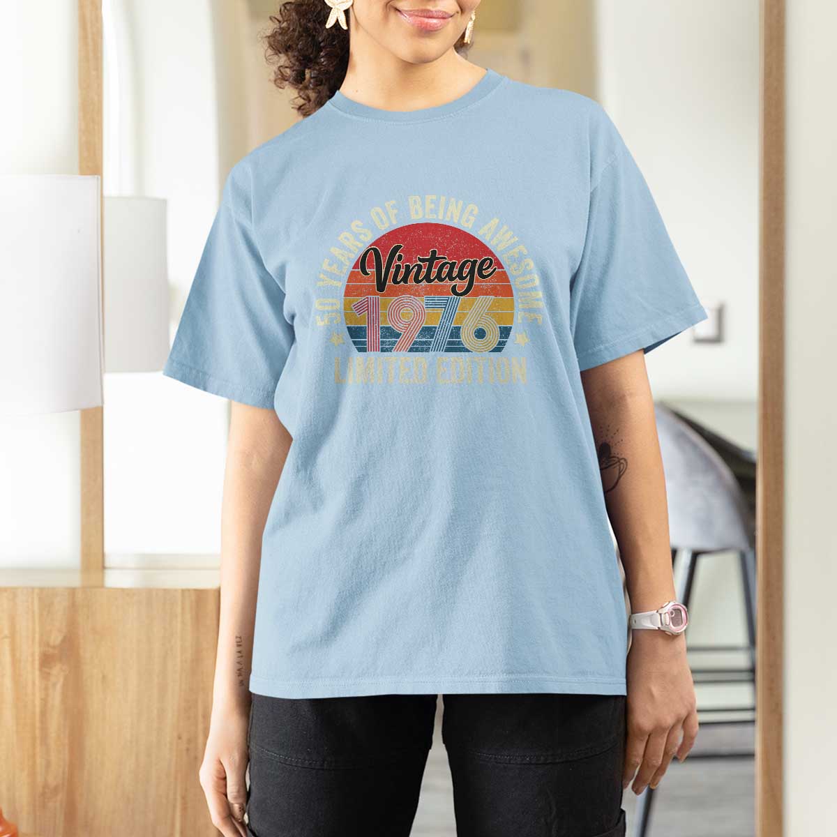 Funny 50th Birthday T Shirt For Women Vintage 1976 Limited Edition 50 Year Old Bday Gifts
