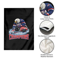 USA Ice Hockey Garden Flag Eagle Dominates Canada 2026 Hockey Champions