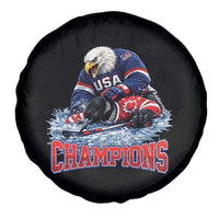USA Ice Hockey Spare Tire Cover Eagle Dominates Canada 2026 Hockey Champions