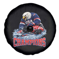 USA Ice Hockey Spare Tire Cover Eagle Dominates Canada 2026 Hockey Champions
