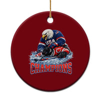 USA Ice Hockey Ceramic Ornament Eagle Dominates Canada 2026 Hockey Champions
