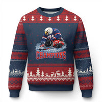 USA Ice Hockey Ugly Christmas Sweater Eagle Dominates Canada 2026 Hockey Champions