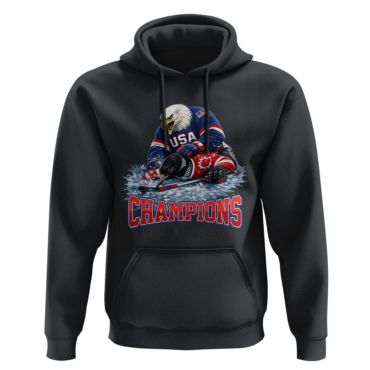USA Ice Hockey Hoodie Eagle Dominates Canada 2026 Hockey Champions