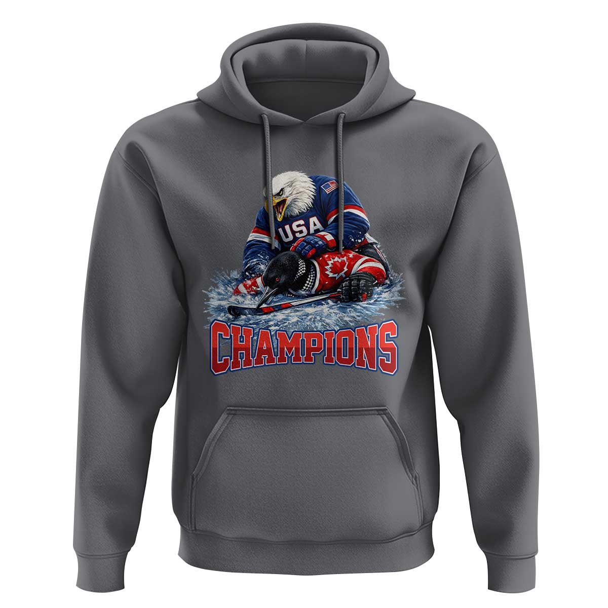 USA Ice Hockey Hoodie Eagle Dominates Canada 2026 Hockey Champions