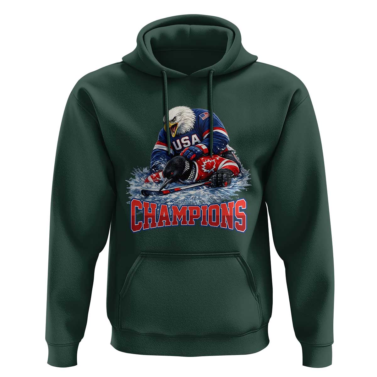 USA Ice Hockey Hoodie Eagle Dominates Canada 2026 Hockey Champions
