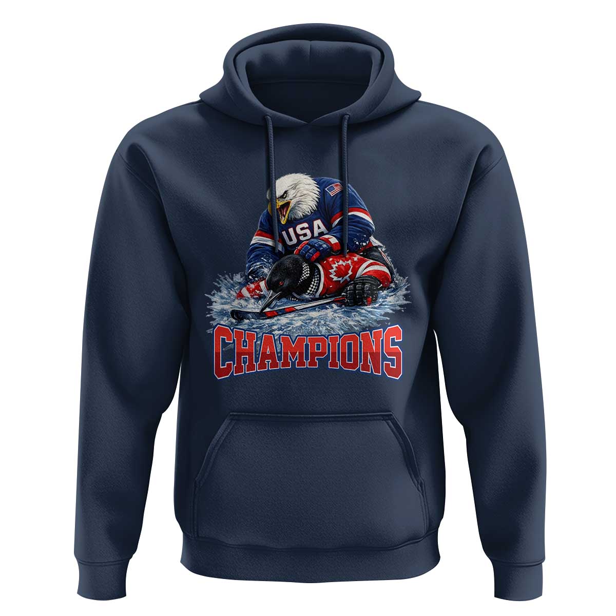 USA Ice Hockey Hoodie Eagle Dominates Canada 2026 Hockey Champions