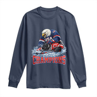 USA Ice Hockey Long Sleeve Shirt Eagle Dominates Canada 2026 Hockey Champions