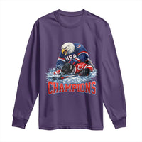 USA Ice Hockey Long Sleeve Shirt Eagle Dominates Canada 2026 Hockey Champions
