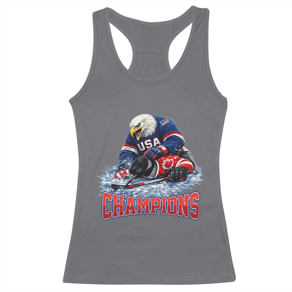 USA Ice Hockey Racerback Tank Top Eagle Dominates Canada 2026 Hockey Champions