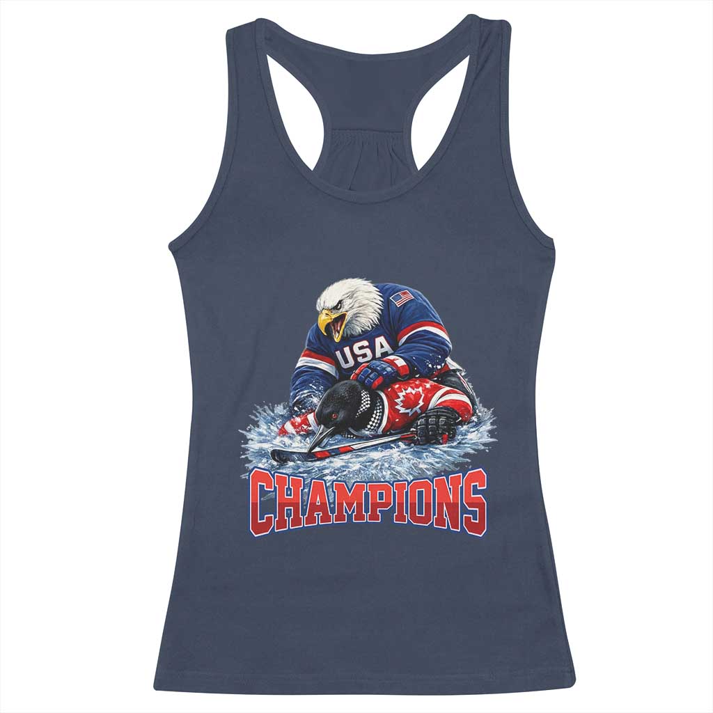 USA Ice Hockey Racerback Tank Top Eagle Dominates Canada 2026 Hockey Champions