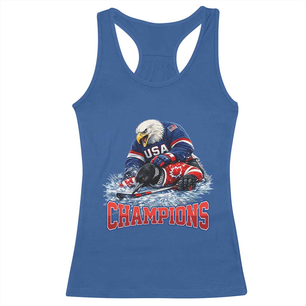 USA Ice Hockey Racerback Tank Top Eagle Dominates Canada 2026 Hockey Champions