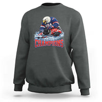 USA Ice Hockey Sweatshirt Eagle Dominates Canada 2026 Hockey Champions