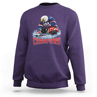 USA Ice Hockey Sweatshirt Eagle Dominates Canada 2026 Hockey Champions