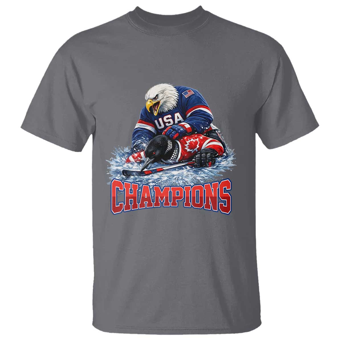 USA Ice Hockey T Shirt Eagle Dominates Canada 2026 Hockey Champions