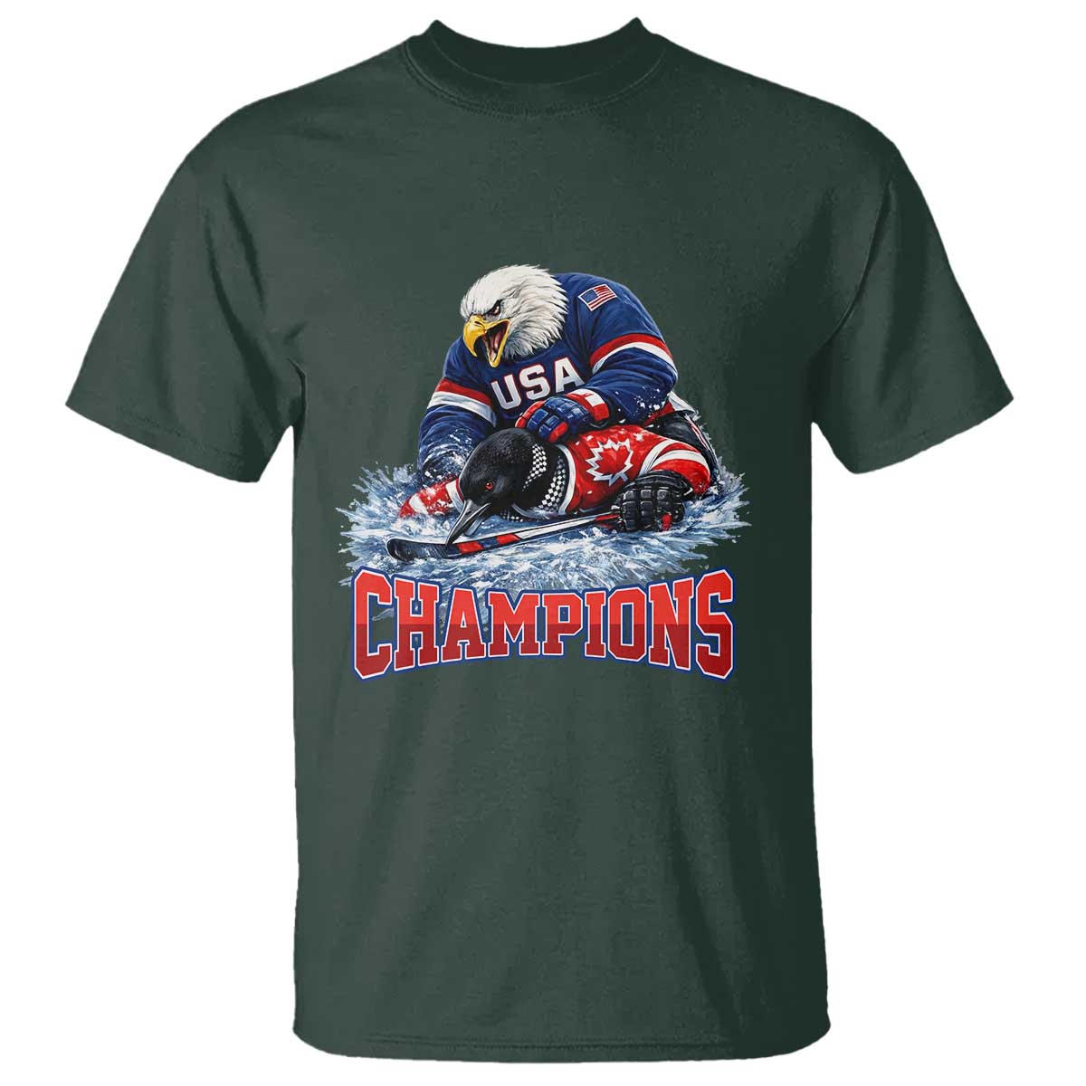 USA Ice Hockey T Shirt Eagle Dominates Canada 2026 Hockey Champions