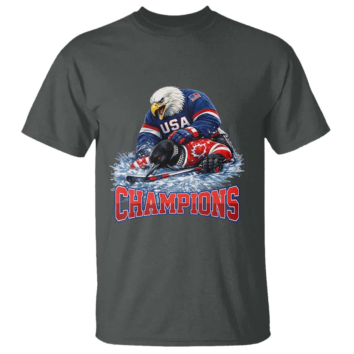 USA Ice Hockey T Shirt Eagle Dominates Canada 2026 Hockey Champions
