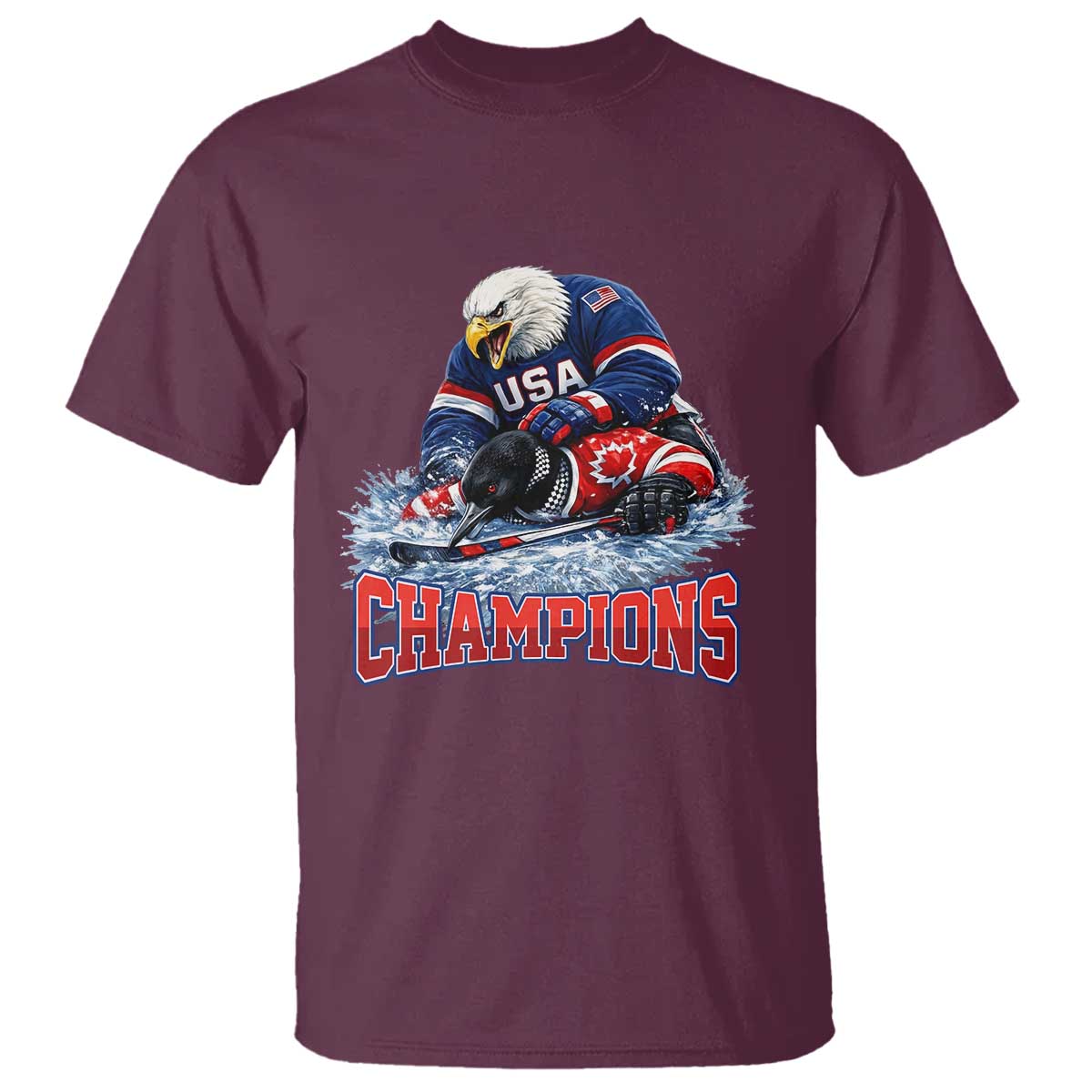 USA Ice Hockey T Shirt Eagle Dominates Canada 2026 Hockey Champions