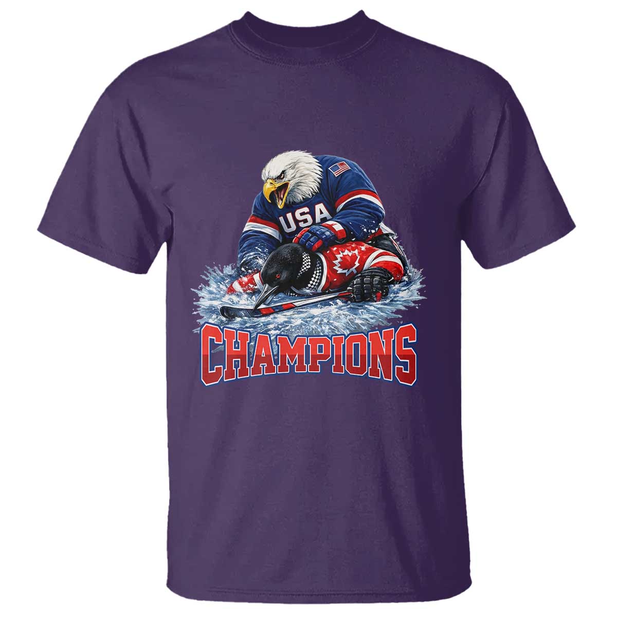 USA Ice Hockey T Shirt Eagle Dominates Canada 2026 Hockey Champions