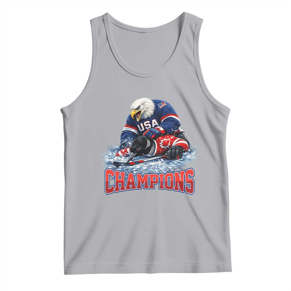 USA Ice Hockey Tank Top Eagle Dominates Canada 2026 Hockey Champions