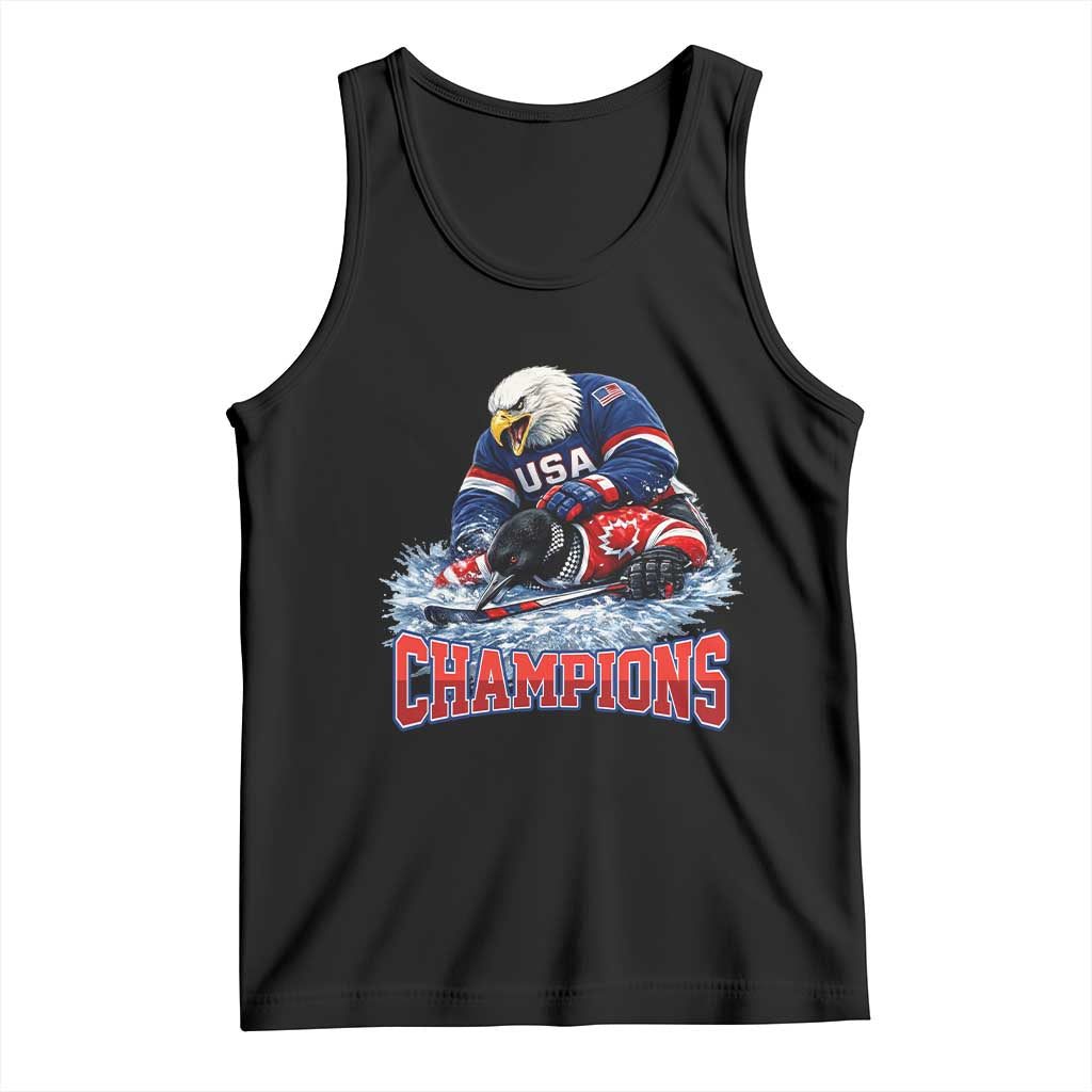 USA Ice Hockey Tank Top Eagle Dominates Canada 2026 Hockey Champions