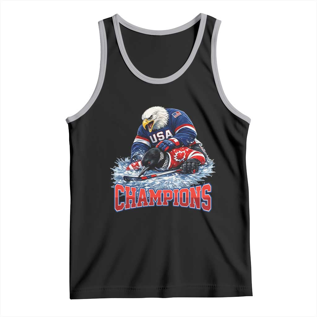 USA Ice Hockey Tank Top Eagle Dominates Canada 2026 Hockey Champions