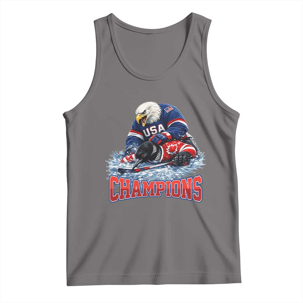 USA Ice Hockey Tank Top Eagle Dominates Canada 2026 Hockey Champions