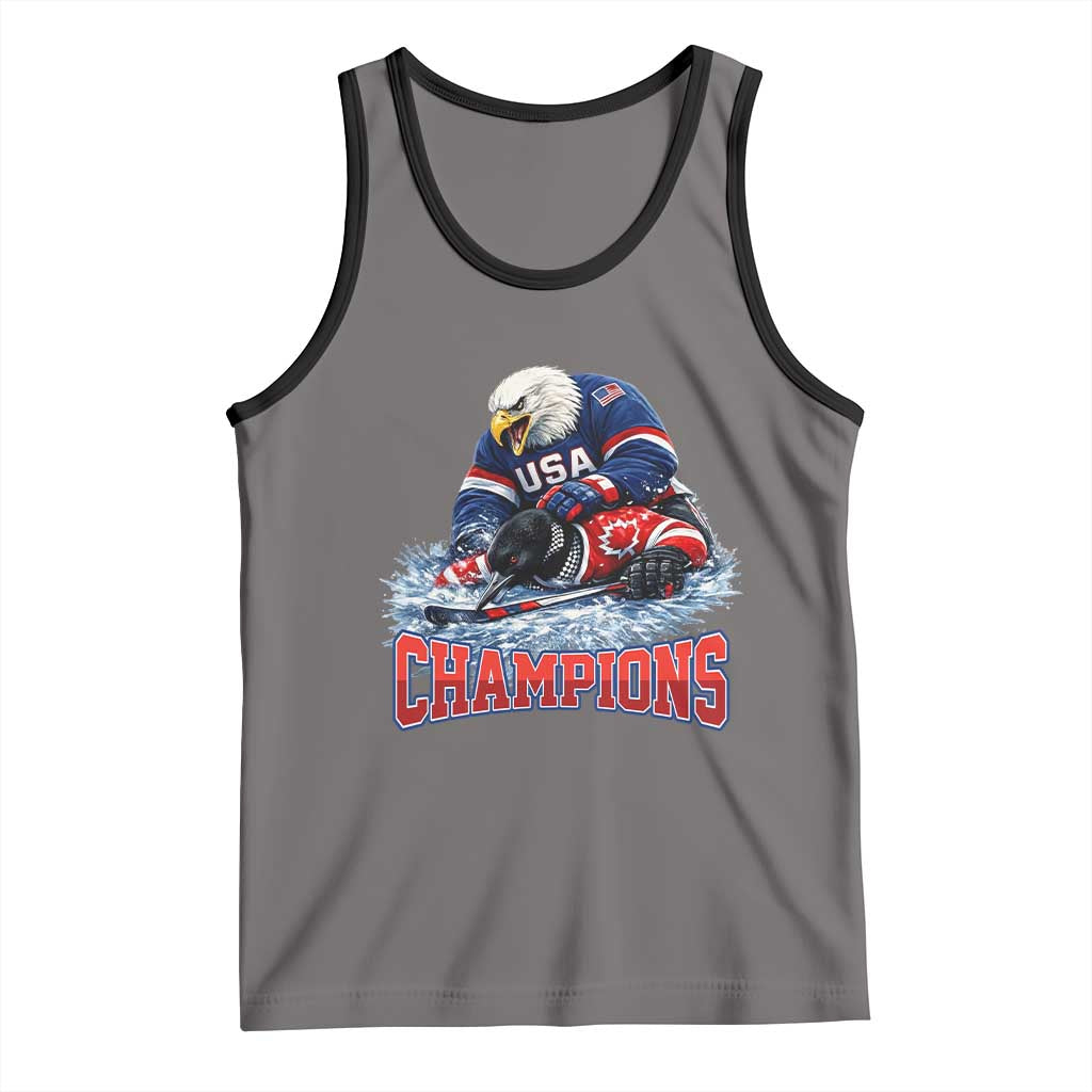 USA Ice Hockey Tank Top Eagle Dominates Canada 2026 Hockey Champions