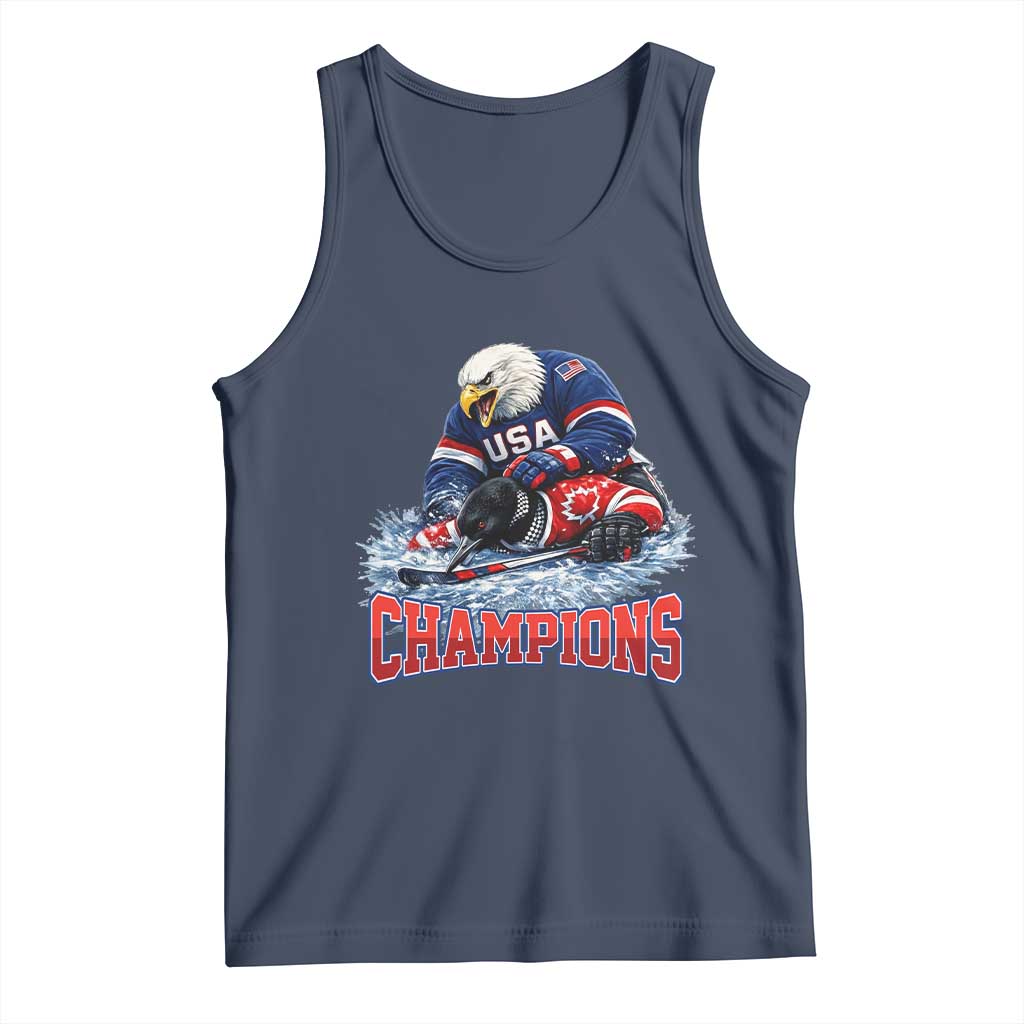 USA Ice Hockey Tank Top Eagle Dominates Canada 2026 Hockey Champions