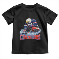 USA Ice Hockey Toddler T Shirt Eagle Dominates Canada 2026 Hockey Champions