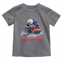 USA Ice Hockey Toddler T Shirt Eagle Dominates Canada 2026 Hockey Champions