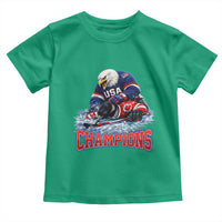USA Ice Hockey Toddler T Shirt Eagle Dominates Canada 2026 Hockey Champions
