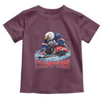 USA Ice Hockey Toddler T Shirt Eagle Dominates Canada 2026 Hockey Champions
